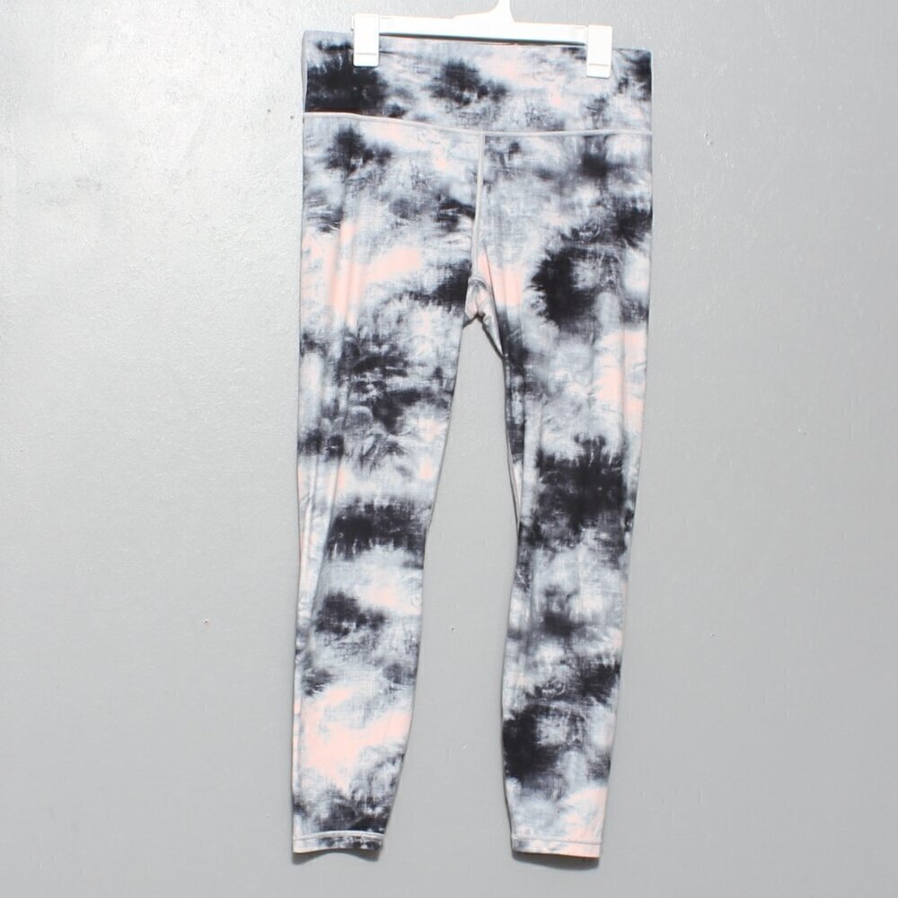 Athleta elation 7/8 pink black tie dye leggings